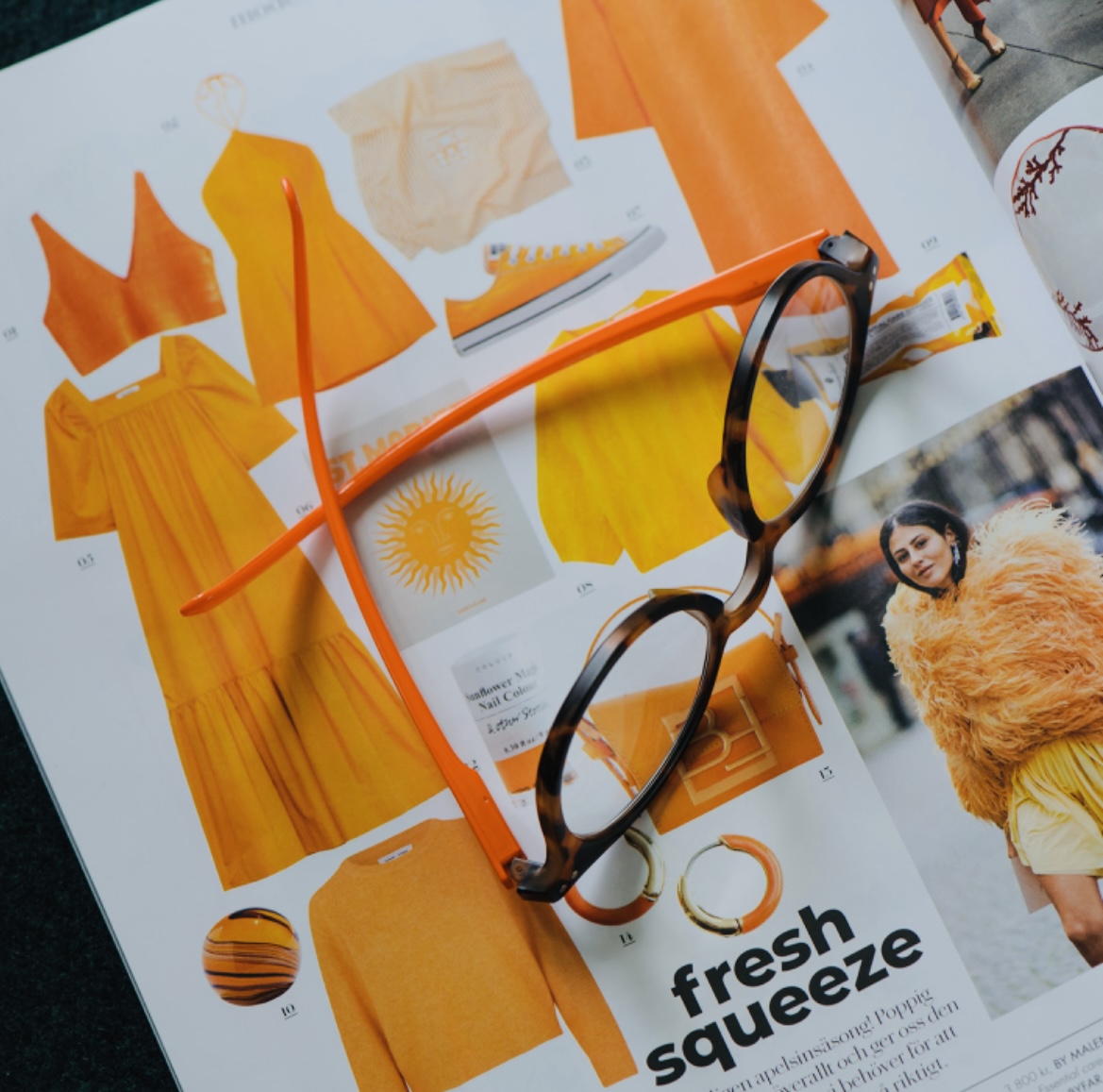 Reading glasses brown melange/orange - 3