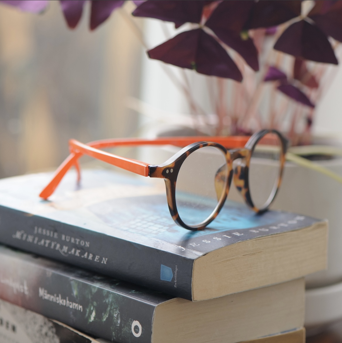 Reading glasses brown melange/orange