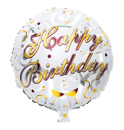 FOLIEBALLONG HAPPY BIRTHDAY GOLD