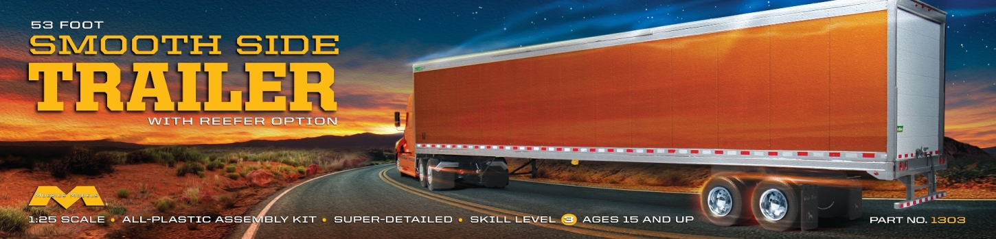 1/25 Fifty Three Foot Smoothside Trailer With Reefer Option