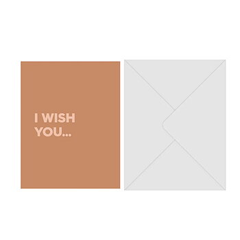 Gratulationskort "I wish you" med kuvert