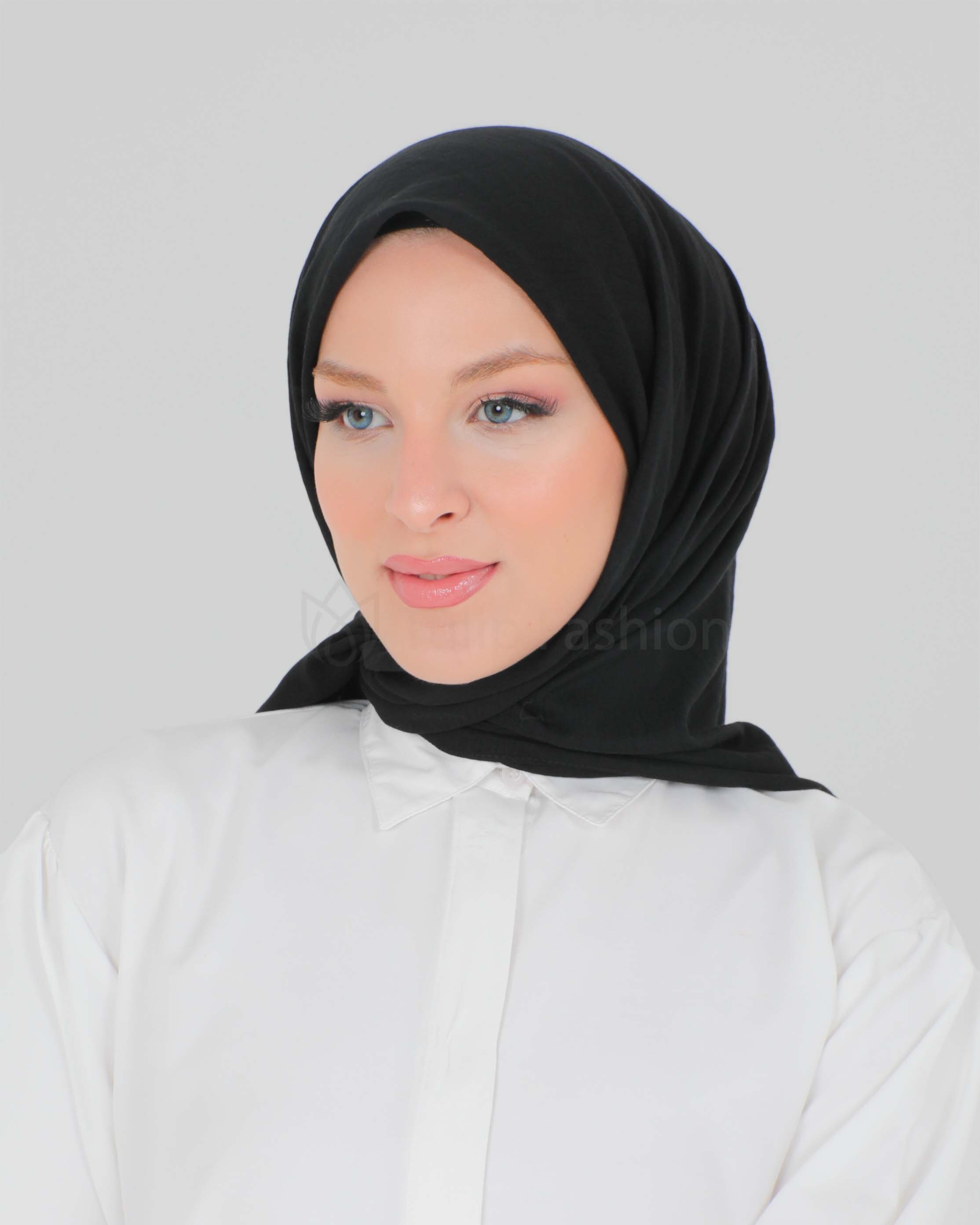 Hijab - Square cotton roma - Black - 3