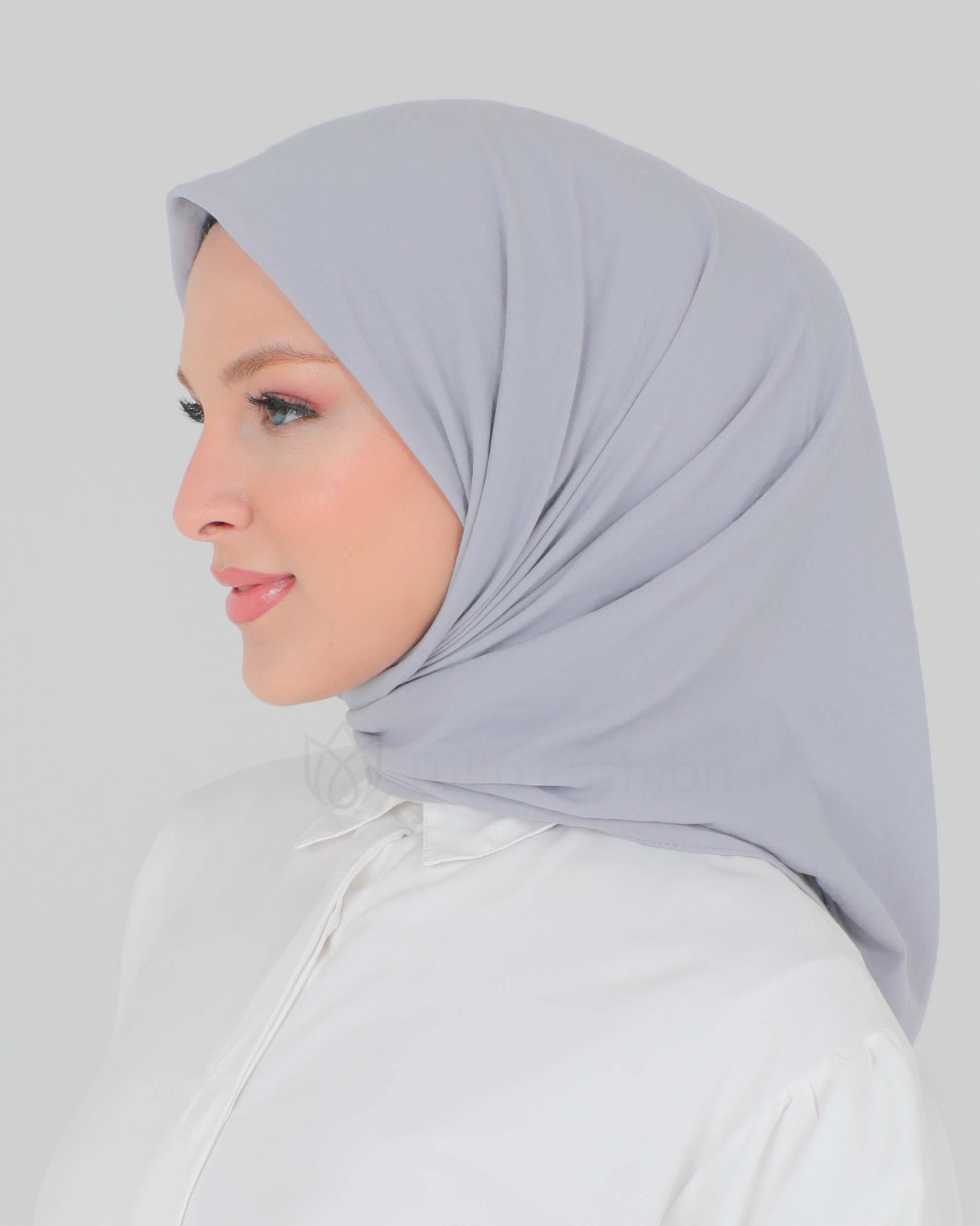 Hijab - Square cotton roma - Light Gray - 2