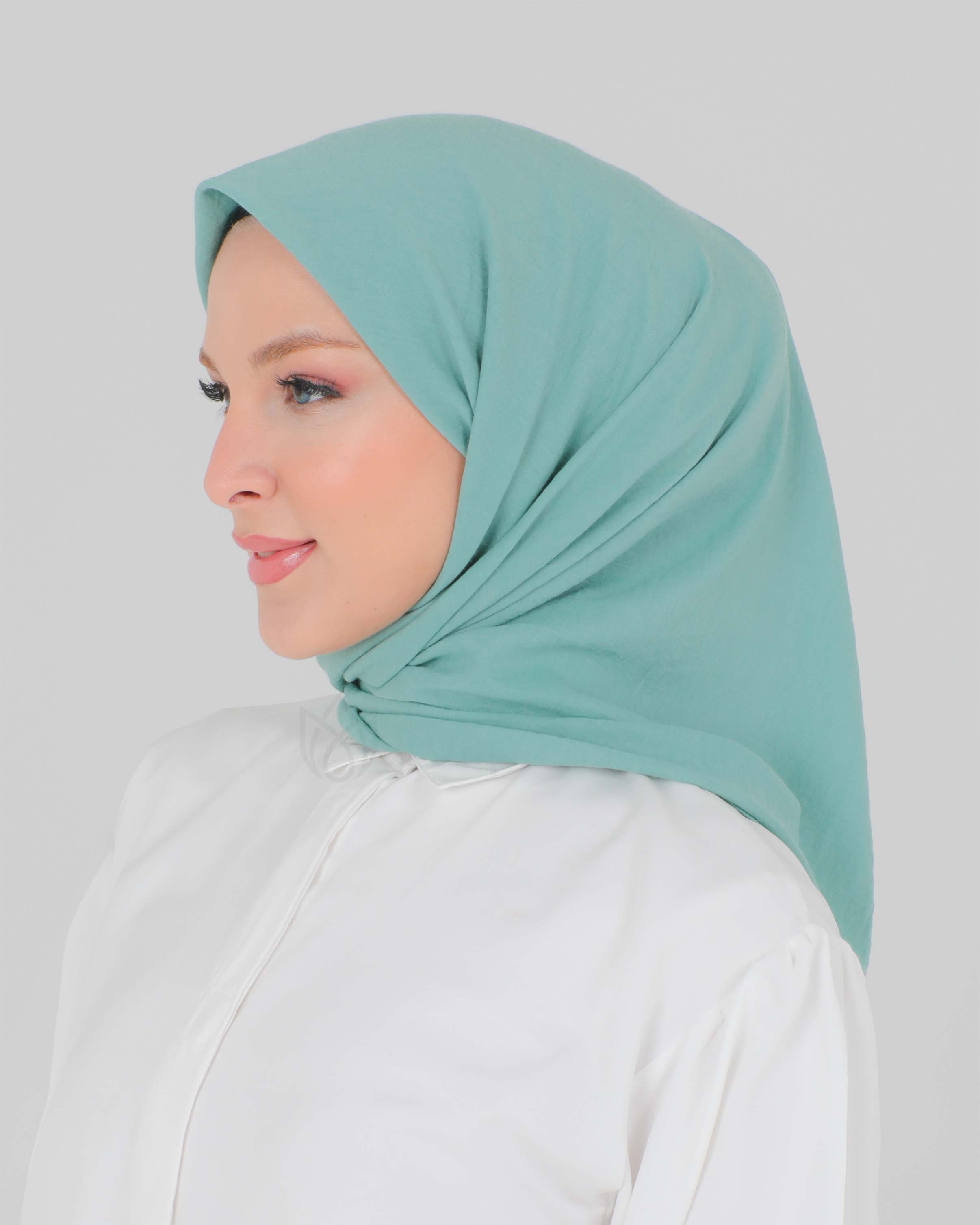Hijab - Square cotton roma - Pistachio green - 2