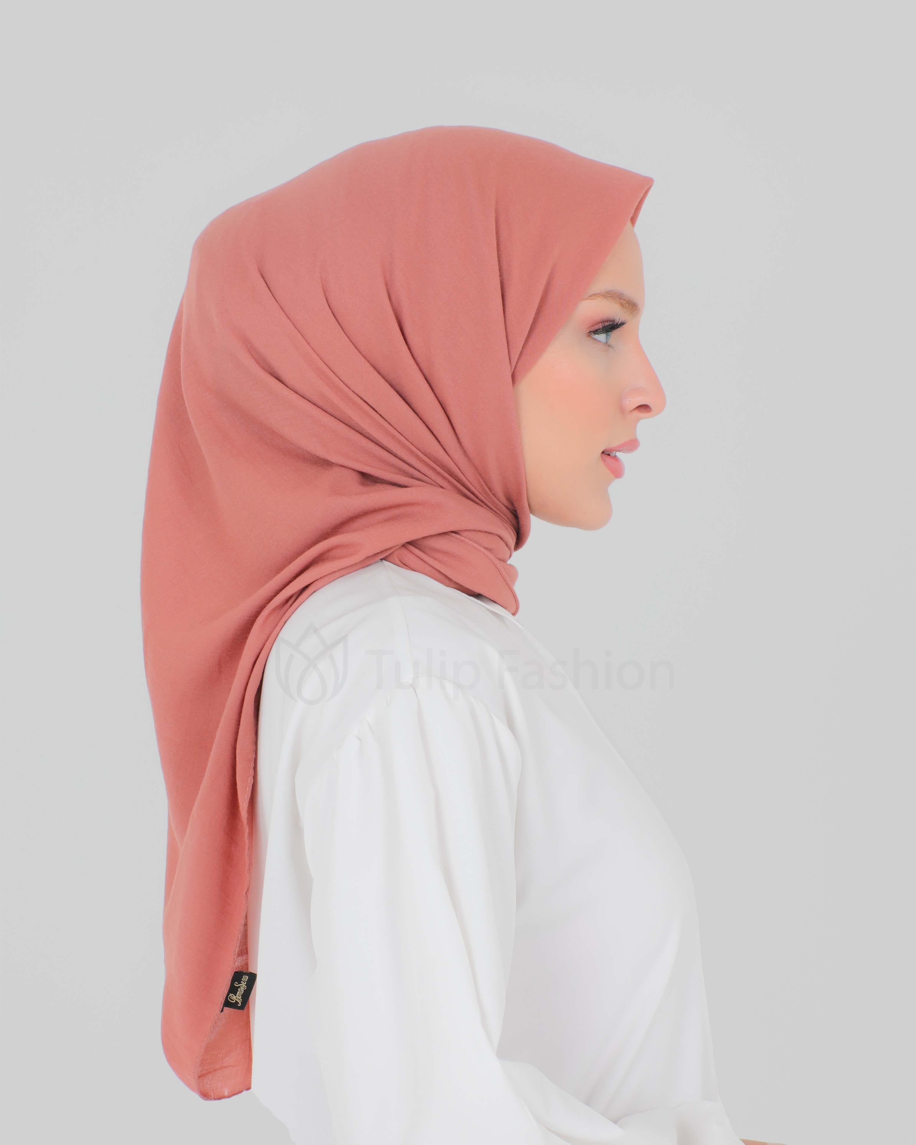 Hijab - Square cotton roma - Peach - 3