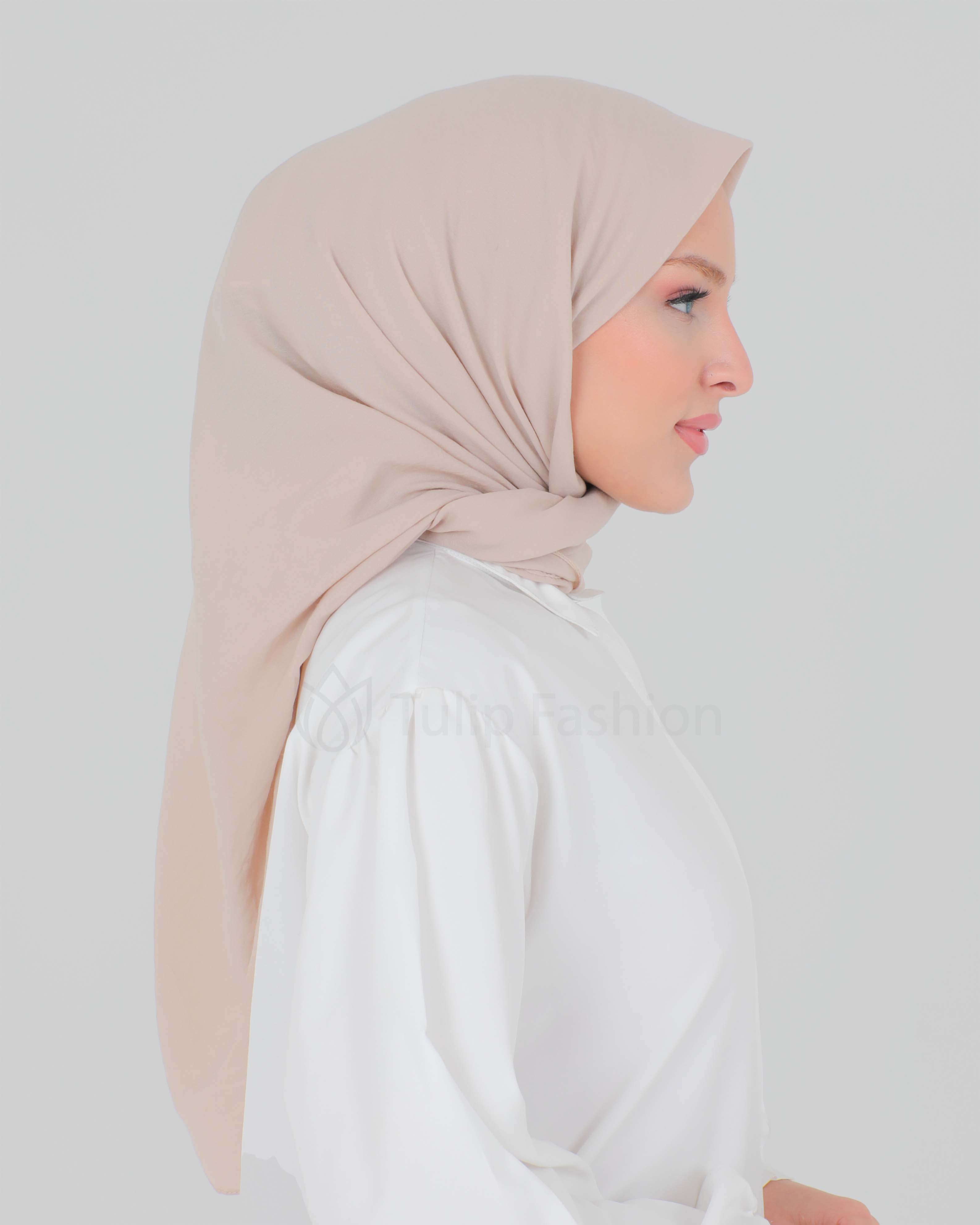 Hijab - Square cotton roma - Beige - 3