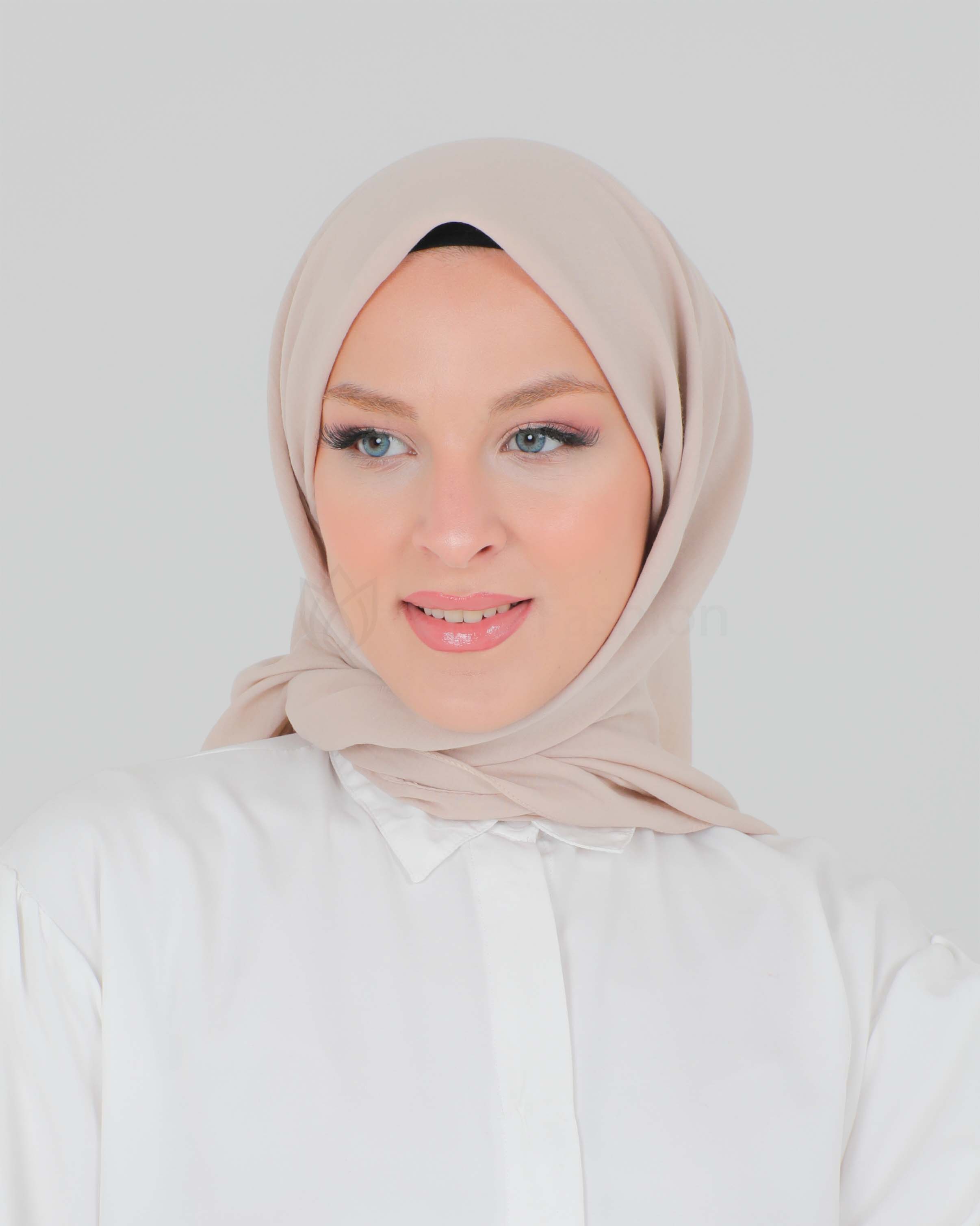 Hijab - Square cotton roma - Beige - 2