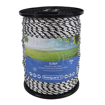 Electric rope Pro Plus Black/White 5mm, 300m