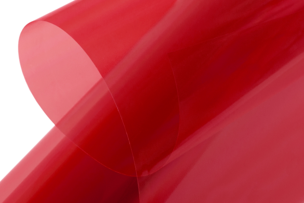 Klädselfilm plast Kavan 200x64 cm Transparent röd