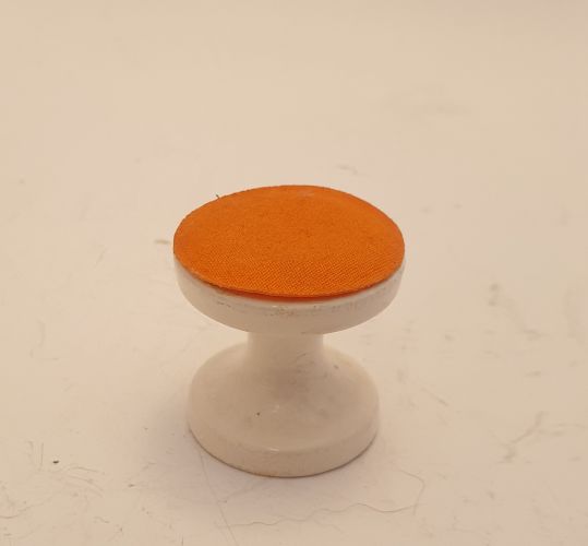 Lundby stool white orange 1960s