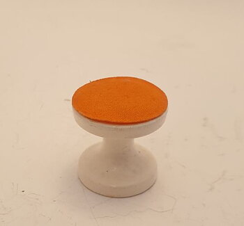 Lundby stool white orange 1960s