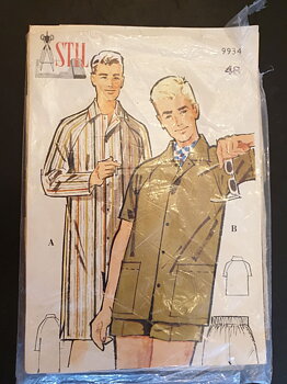 Stil pattern nightshirt, shirt, shorts 1960s