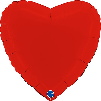 Folieballong Matt, Hjärta 45 cm - Ballongkungen