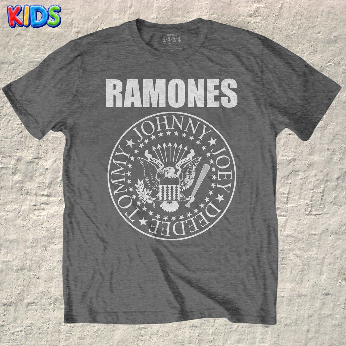RAMONES - KIDS T-SHIRT, PRESIDENTIAL SEAL (CHARCOAL)