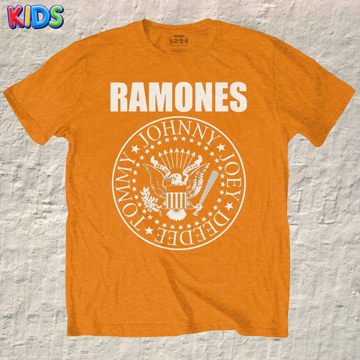 RAMONES - KIDS T-SHIRT, PRESIDENTIAL SEAL (ORANGE)