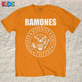 RAMONES - KIDS T-SHIRT, PRESIDENTIAL SEAL (ORANGE)