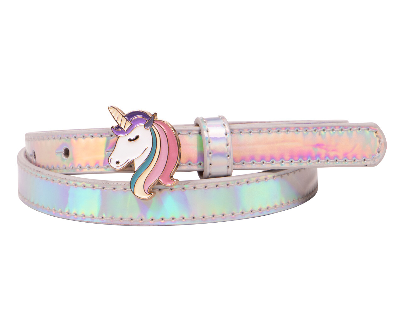 Skärp Rainbow i läder med unicorn - 3