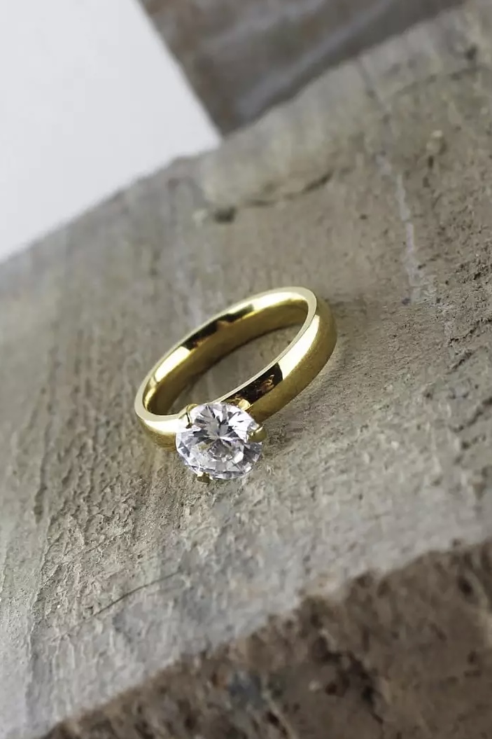 Dansk &nbsp;Copenhagen - Joy Waterproof Slim CZ Ring 18K Gold Plating - 2
