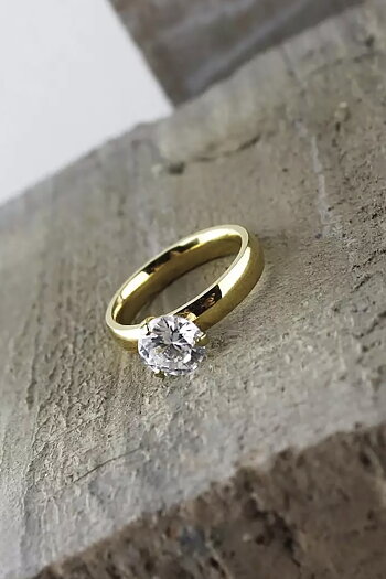 Dansk &nbsp;Copenhagen - Joy Waterproof Slim CZ Ring 18K Gold Plating