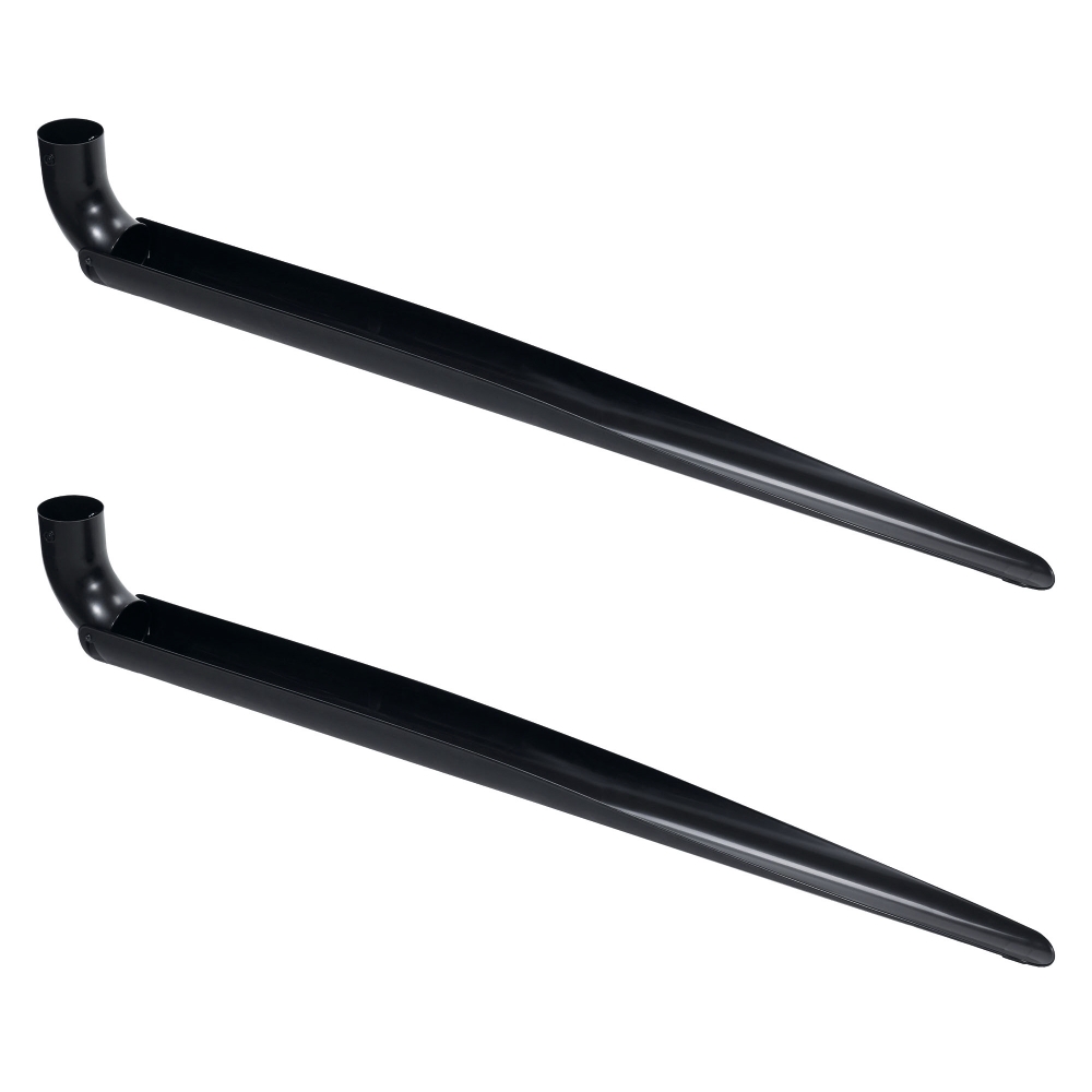 Regnvattenränna svart 2-pack