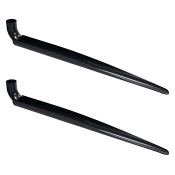 Regnvattenränna svart 2-pack