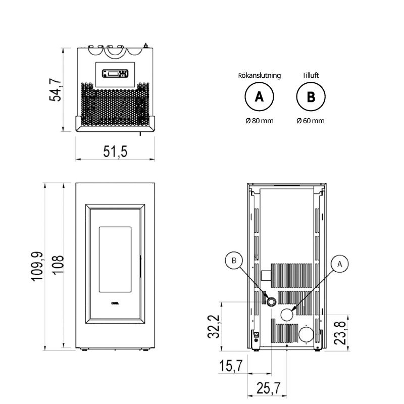 Pelletskamin PRINCE³ PLUS 11 KW - 6