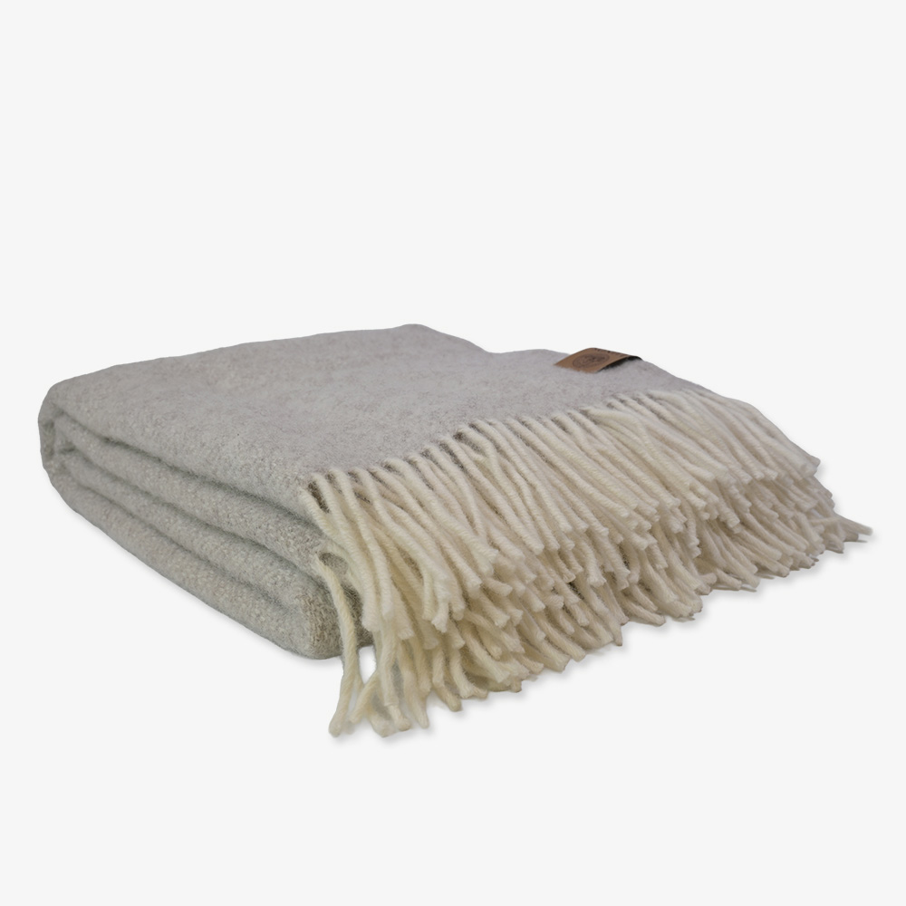 Ullpläd Siluett från Klippan Yllefabrik. Beige - 3