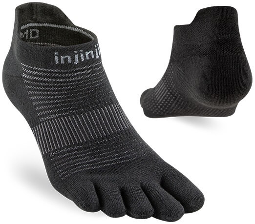 Injinji Run Lightweight No-Show Black