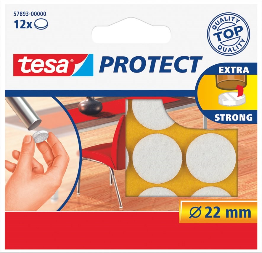 Möbeltass Ø22mm, tesa® Protect Repskyddsfilt