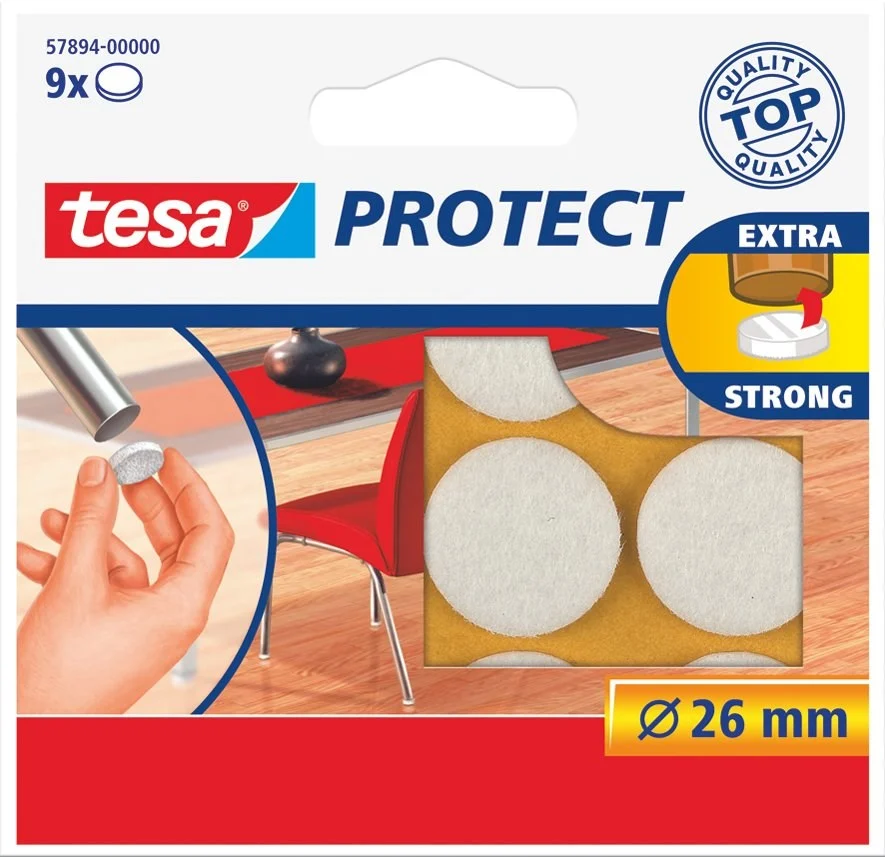 Möbeltass Ø26mm, tesa® Protect Repskyddsfilt