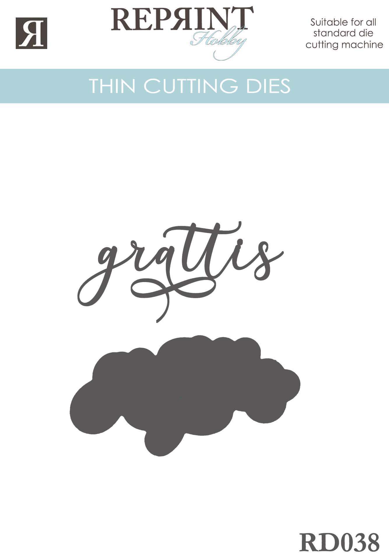 Dies - Reprint - Grattis med bakgrund - 74x 41 mm