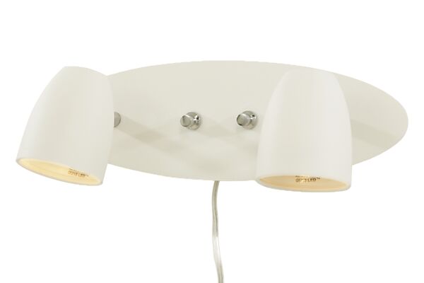 SANDNES vägglampa. dubbel, vit - Aneta Lighting