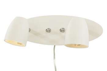 SANDNES vägglampa. dubbel, vit - Aneta Lighting