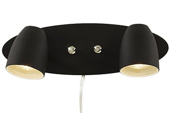 SANDNES vägglampa.2 - arm svart - Aneta Lighting