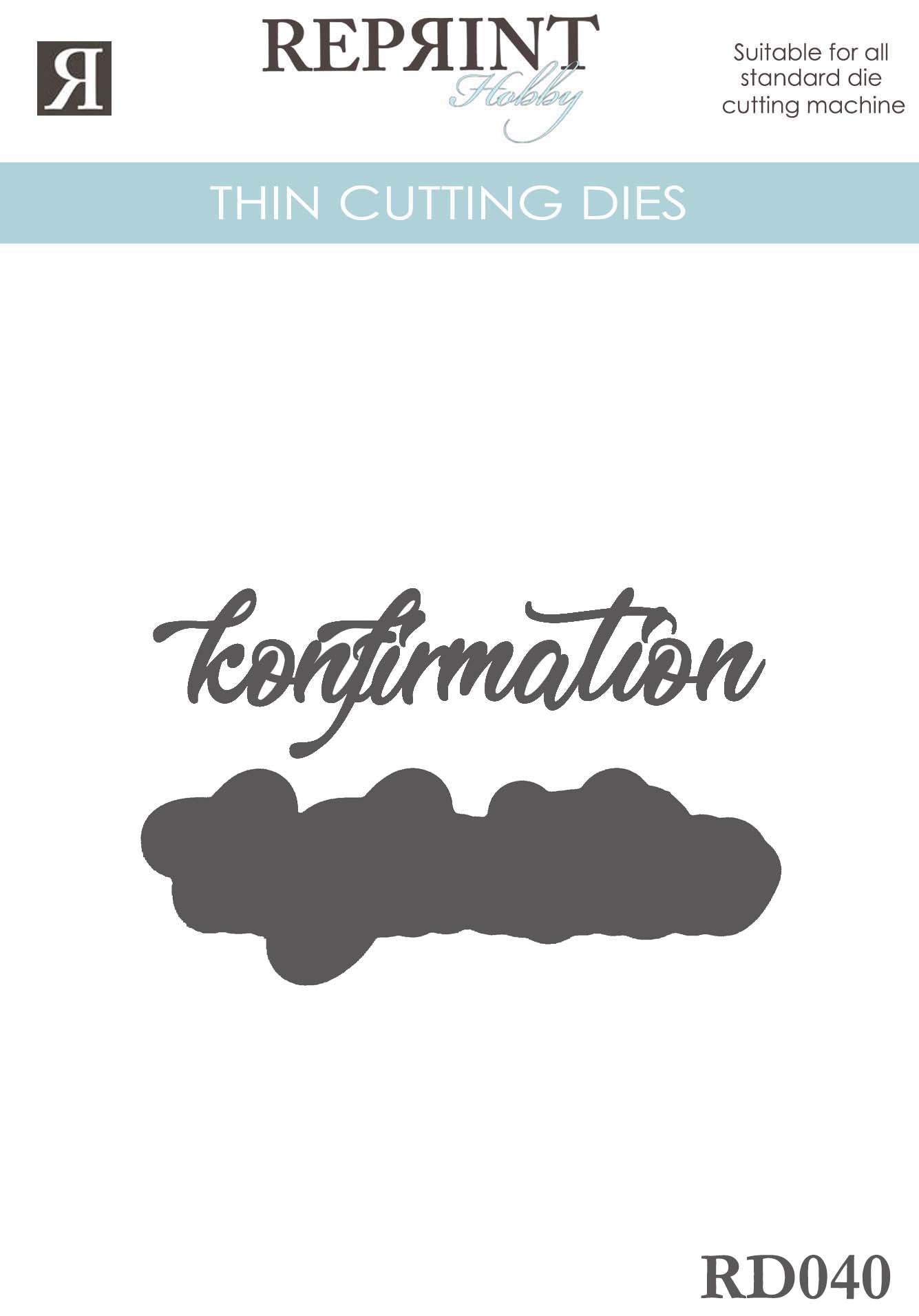 Dies - Reprint - Konfirmation med bakgrund - 89 x 31 mm
