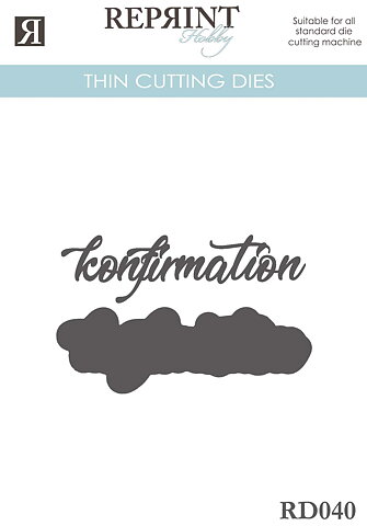 Dies - Reprint - Konfirmation med bakgrund - 89 x 31 mm