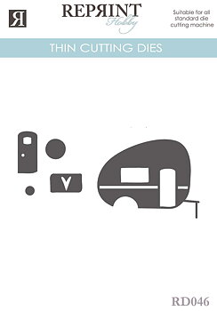 Dies - Reprint - Husvagn -  68 x 50 mm