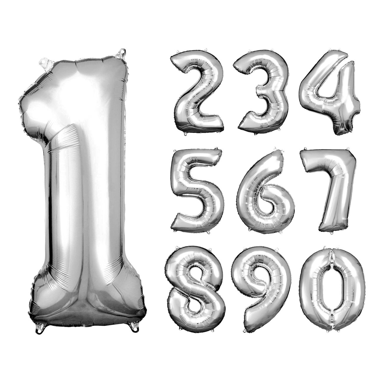 SIFFRORBALLONGER I SILVER 66 CM