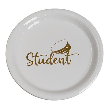 PAPPERS TALLRIK STUDENT GOLD 18 CM 8-P