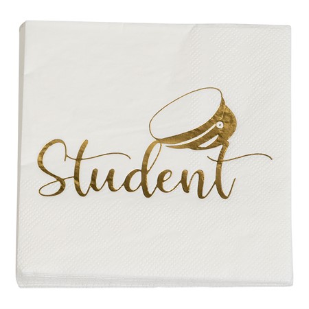 SERVETTER STUDENT GULD 33 X 33 CM 16-P
