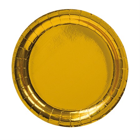 PAPPERS TALLRIK 18.5 CM GULD 8-P