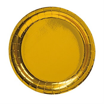 PAPPERS TALLRIK 18.5 CM GULD 8-P