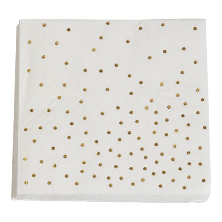 SERVETTER 33 x 33 CM DOTS GOLD 16-P