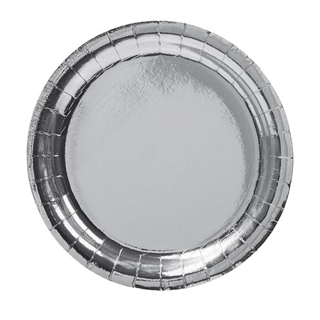 PAPPERS TALLRIK 23 CM SILVER 8-P