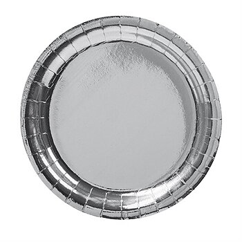 PAPPERS TALLRIK 23 CM SILVER 8-P