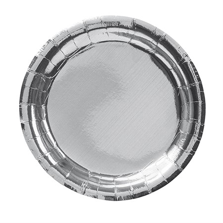 PAPPERS TALLRIK18.5 CM SILVER 8-P