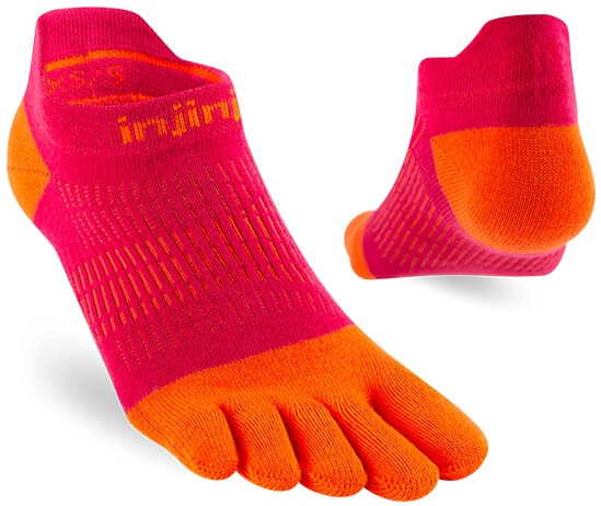 Injinji Women's Run Lightweight No-Show Chili