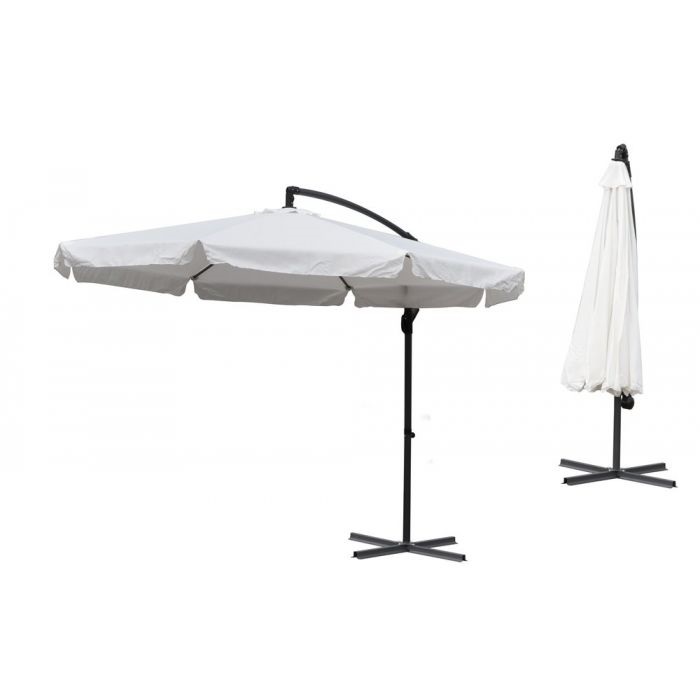 Parasoll Banana, naturvit 3 m