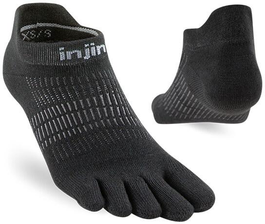 Injinji Women's Run Lightweight No-Show Black