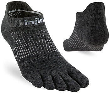 Injinji Naisten Run Lightweight No-Show Musta